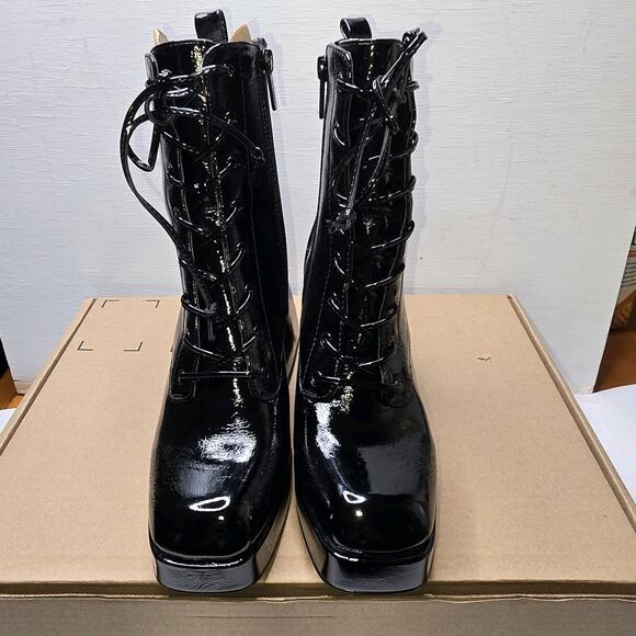 Karter Faux Leather Boots Size 6 -Black- **Rep Box** - Picture 4 of 8